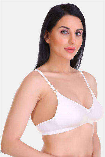 Buy Featherline Single Layered Non Wired 3/4th Coverage T-Shirt Bra - White  at Rs.500 online