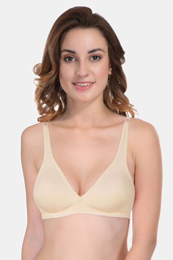 Buy Featherline Single Layered Non Wired 3/4th Coverage T-Shirt Bra - Skin