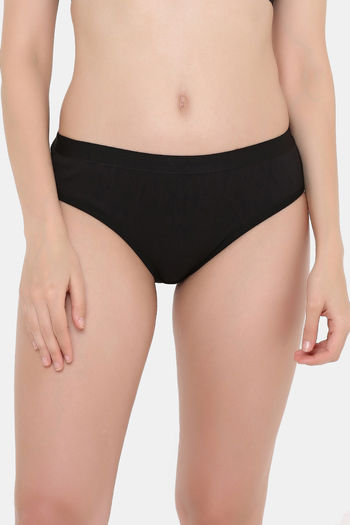 Buy Berry's Intimates Medium Rise Full Coverage Bikini Panty - Black at  Rs.349 online