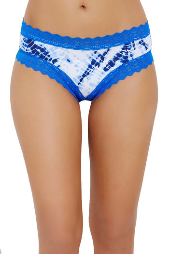 Buy Zivame Soft Stretch Cotton Low Rise Cheeky Brief-Blue Print at Rs.295  online