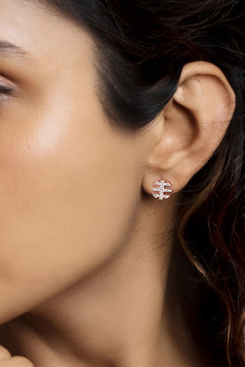 Rose Stud Earrings In Sterling Silver  Pascoes