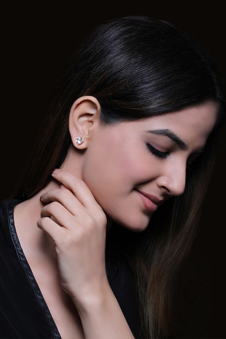 Giva 925 Sterling Silver Zircon Earrings