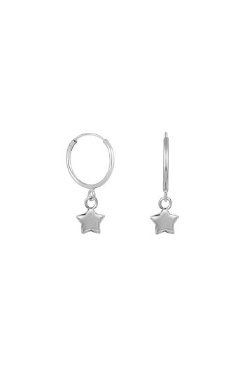 Star Hoop Earrings | 925 Sterling Silver Dangle Earrings