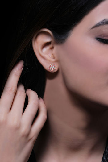 Shop Rubans 18k Gold Plated Premium Baguette Crystal studded Dangle Earrings  Online at Rubans