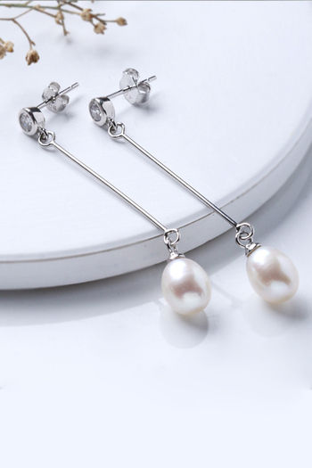 Real Kump Red Stones With PearlsHeart Lotus Flower Designer Matte Finish Hanging  Earrings Buy Online