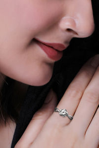 Buy Giva 925 Sterling Silver Zircon Shining Flower Ring, Adjustable