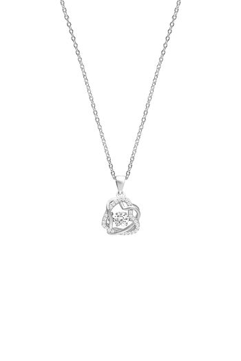 sterling silver dancing diamond pendant