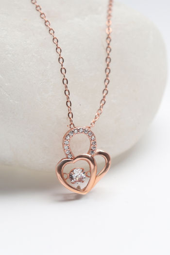 giva diamond heart pendant with link chain