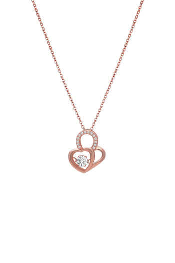 giva diamond heart pendant with link chain