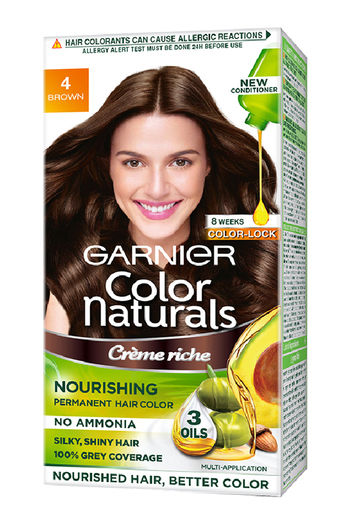 Buy Garnier Color Naturals Creme Riche - Shade 4 Brown (70 ml + 60 g) at   online | Beauty online