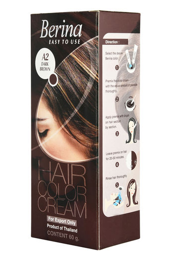 Buy Berina A2 Dark Brown Hair Color Cream (60 g) at  online | Beauty  online