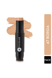 Buy SUGAR Cosmetics Ace Of Face Foundation Stick With Inbuilt Brush - 47 Borgia (Medium Tan, Warm Undertone), 12 g