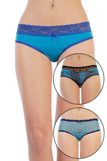 Buy Zivame Ultra Soft Pink Or Print Thong (Pack of 3)- Assorted Online at  Low Prices in India 