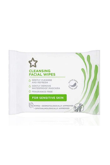 Superdrug Fragrance Free Essential Cleansing Wipes X25 (For Sensitive Skin  Care) 1'S