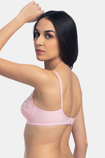 Komli Double Layered Non Wired Full Coverage Sag Lift Bra - Coral