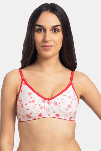 Komli Double Layered Non-Wired Full Coverage Sag Lift Bra - Coral