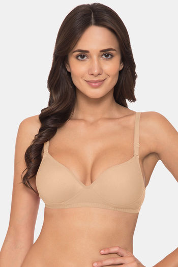Buy Komli Padded Non-Wired 3/4Th Coverage T-Shirt Bra - Skin