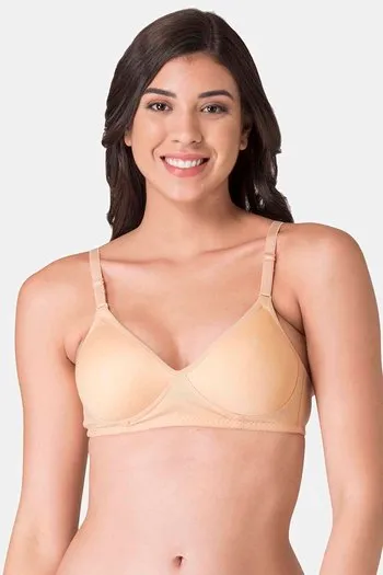 Seamless non-wired push-up bra - White - Ladies
