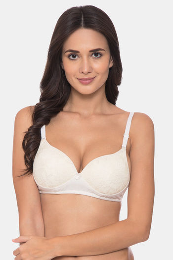 Amante Lace Dream Lightly Padded Wired Lace Bra-Nude (38C)