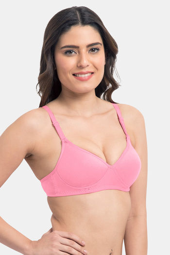Women's Cotton Soft Padded Non-Wired Regular Bra (Pink Pack of 1)(Size-A 30)