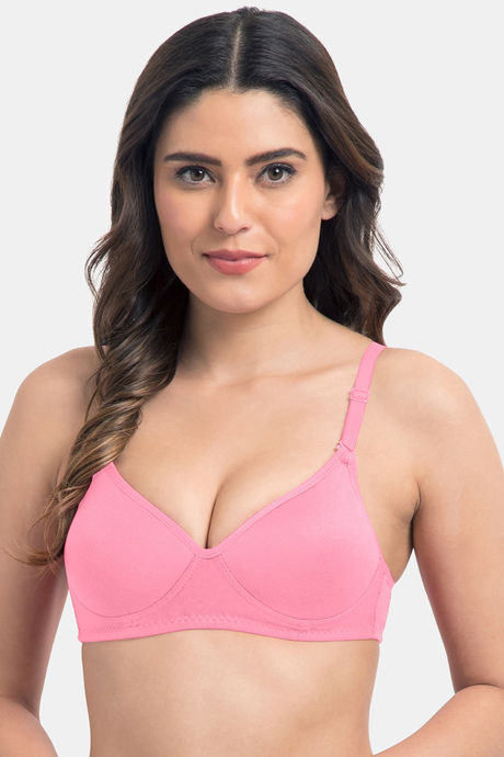 Komli Padded Non-Wired Full Coverage T-Shirt Bra - Baby Pink