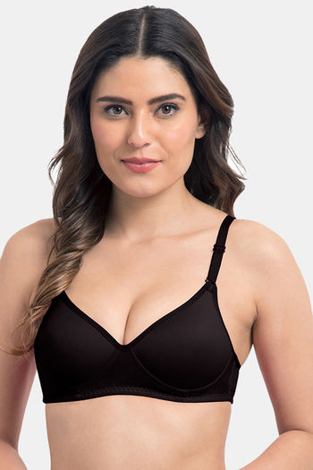 Buy Komli Padded Non-Wired Full Coverage T-Shirt Bra - Black