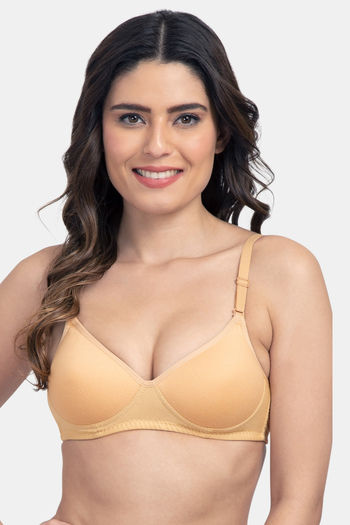 Buy Komli Padded Non-Wired Full Coverage T-Shirt Bra - Skin