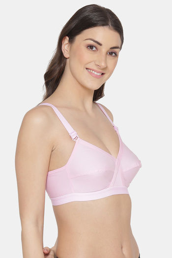 Buy Trylo Double Layered Non-Wired Full Coverage Minimiser Bra - Pink at  Rs.660 online