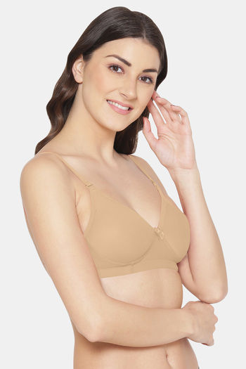 Buy Komli Lightly Padded Non Wired Full Coverage Bra - Skin at Rs.319 online