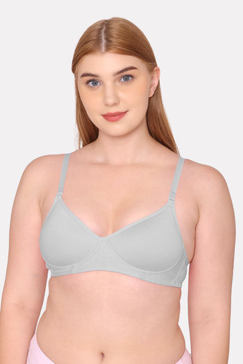 Buy Komli Padded Non Wired Full Coverage T-Shirt Bra - Grey at Rs.365  online