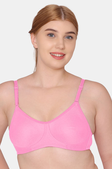 Buy Rosaline Everyday Double Layered Non Wired Full Coverage Super Support  Bra - Beaucoup Blue at Rs.350 online