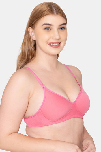 Buy Zivame Beautiful Basics Padded Non Wired 3/4th Coverage T-Shirt Bra -  Summer Fig at Rs.355 online
