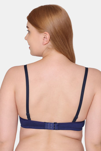 Buy Komli Padded Non Wired Full Coverage T-Shirt Bra - Navy Blue at Rs.293  online