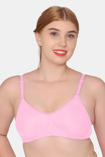 Buy Komli Double Layered Non Wired Full Coverage T Shirt Bra Pink At Rs270 Online Bra Online