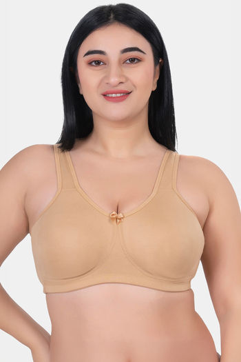 Buy Komli Double Layered Non Wired Full Coverage T-Shirt Bra - Fawn