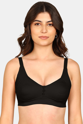 Buy Komli Padded Non-Wired Full Coverage Minimiser Bra - Black