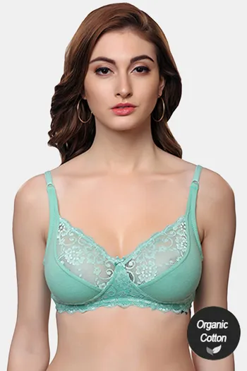 Buy InnerSense Double Layered Full Coverage Natural Lift Balconette Neck  Lace Bra - Fuschia Pink at Rs.663 online