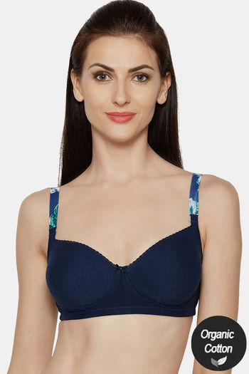 Buy InnerSense Organic Cotton Anti Microbial Backless Non-Padded Seamless  Bra - Blue at Rs.545 online