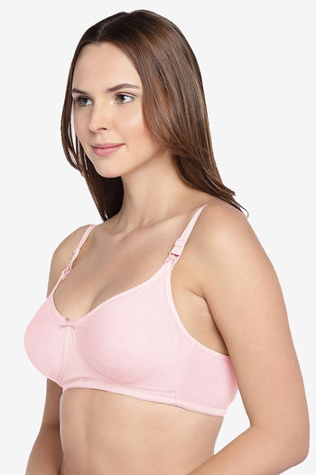 Buy InnerSense Organic Cotton Double Layered Wirefree Cotton Lined Nursing  Bra - Skin at Rs.685 online
