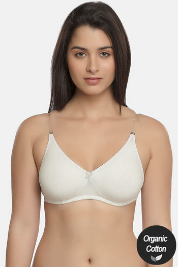 Buy InnerSense Organic & Antimicrobial Double Layered Wirefree Backless Bra  - White at Rs.597 online