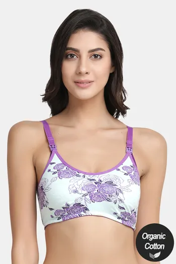 Buy InnerSense Organic Cotton Antimicrobial Women's Non Padded Non-Wired  Maternity Bra - Purple at Rs.741 online