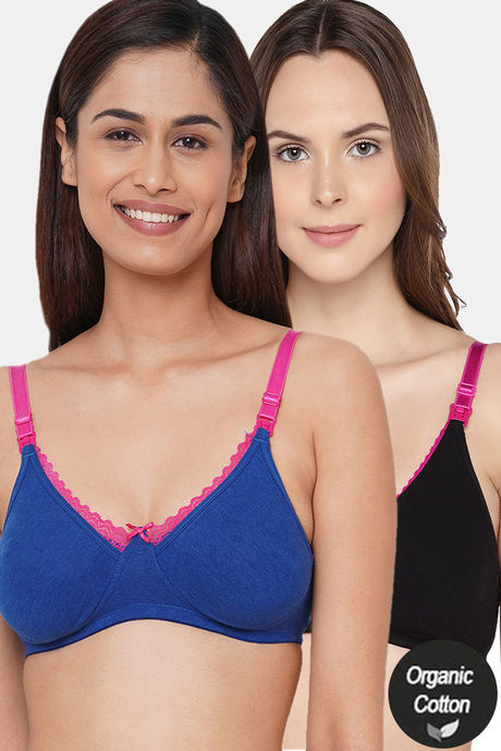 Buy InnerSense Organic Anti Microbial Soft Cup Full Coverage Bra (Pack Of  2) - Black at Rs.1634 online