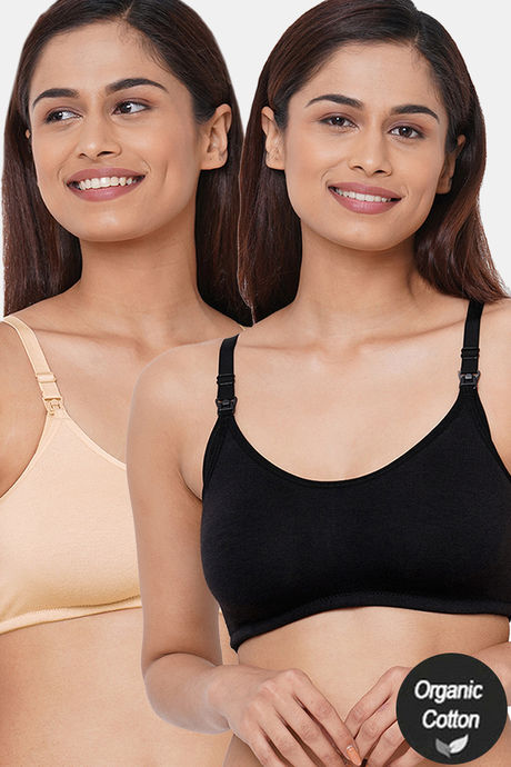 Buy InnerSense Organic Anti Microbial Soft Nursing Bra (Pack Of 2) -  Assorted at Rs.1435 online