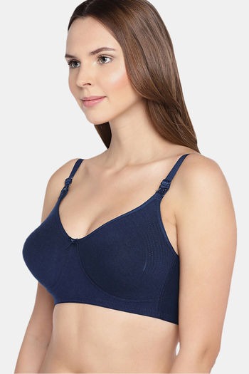 Buy Inner Sense Organic Antimicrobial Soft Cup feeding Bra - Purple (36B)  Online