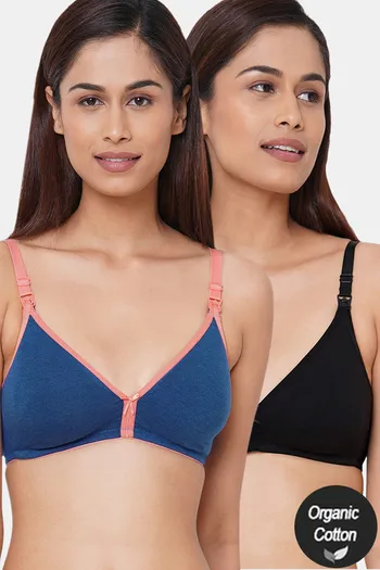 Buy InnerSense Organic Anti Microbial Soft Nursing Bra (Pack Of 2) -  Assorted at Rs.1135 online