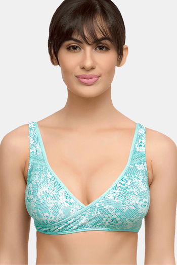 Buy Zivame Maternity Double Layered Non Wired 3/4th Coverage Maternity / Nursing  Bra - Abundant Green at Rs.315 online