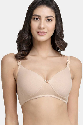 Buy InnerSense Organic Anti Microbial Padded Nonwired Feeding Bra -  Assorted at Rs.1616 online