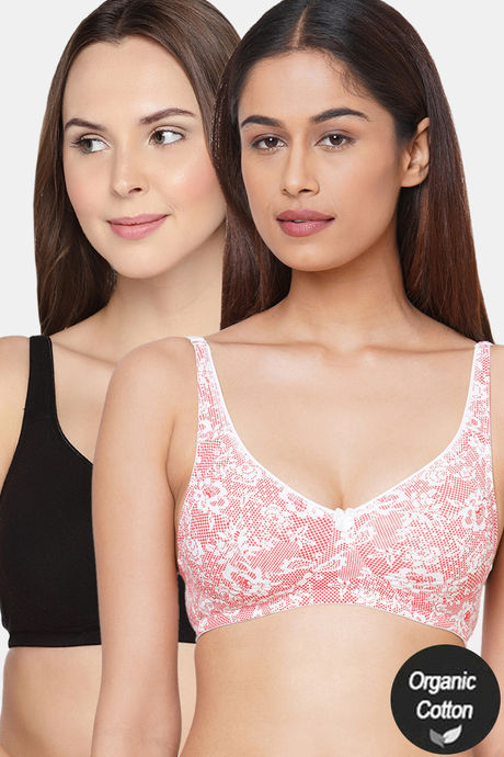Buy InnerSense Organic Cotton Anti Microbial Seamless Side Support Bra  (Pack Of 2) - Assorted at Rs.931 online