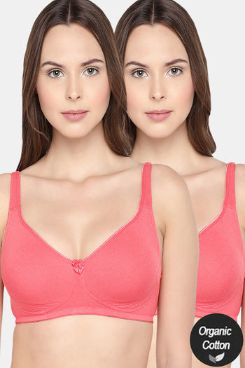 Buy Parfait Lightly Lined Non Wired Full Coverage Bralette - Peach