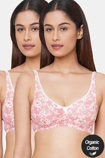 Buy InnerSense Organic Cotton Anti Microbial Seamless Side Support Bra  (Pack Of 2) - Print at Rs.1075 online